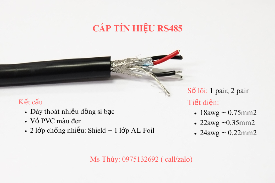 Cáp tín hiệu truyền thông RS 485